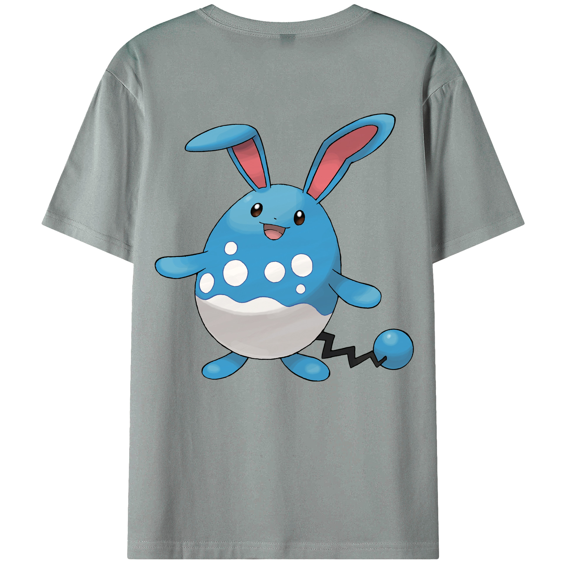 （画像用） ポケットモンスター Pokémon 綿100％ メンズ半袖Tシャツ（バックプリント） 通気性